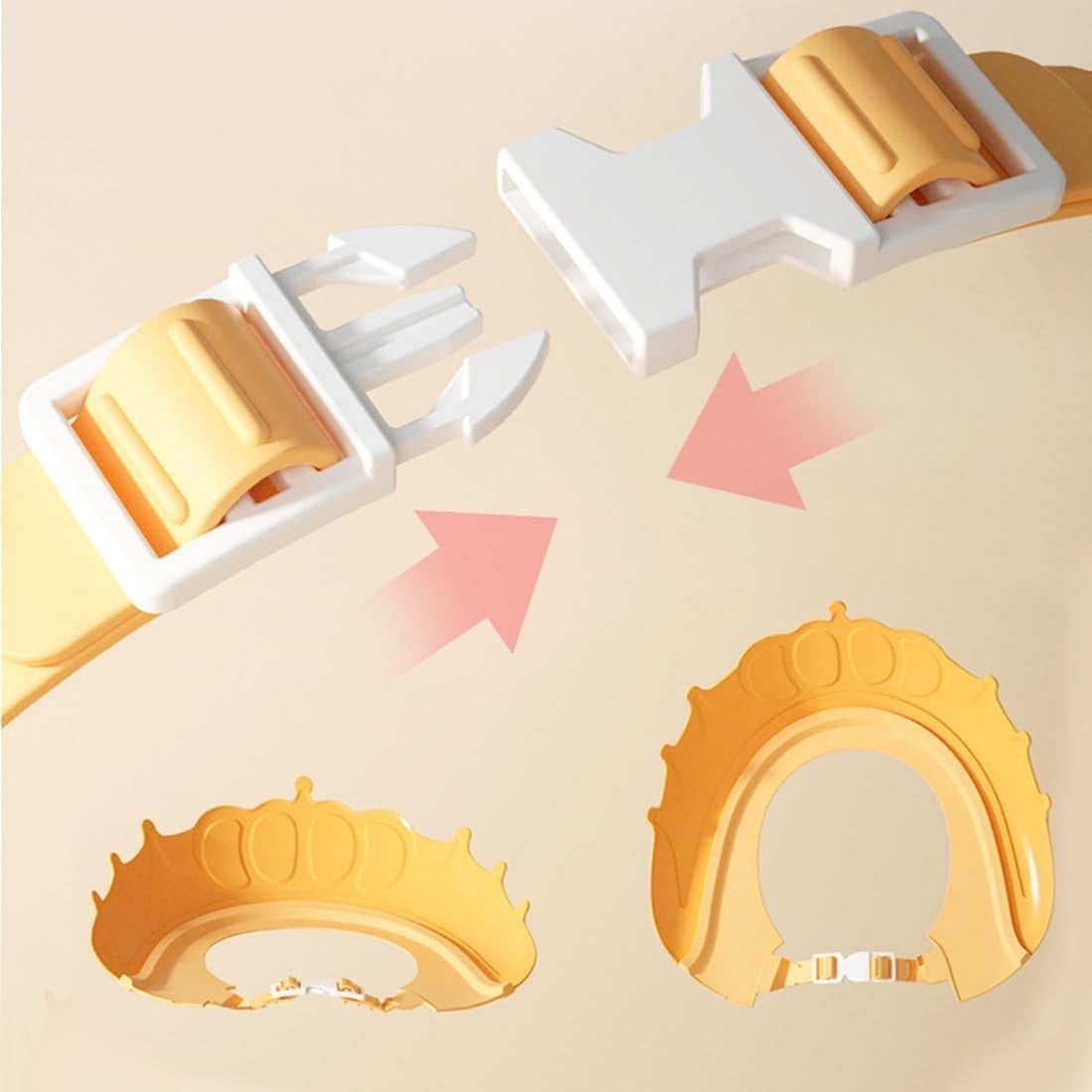 Viziera de Protectie Baie Pentru Copii, Model Coronita, Galben