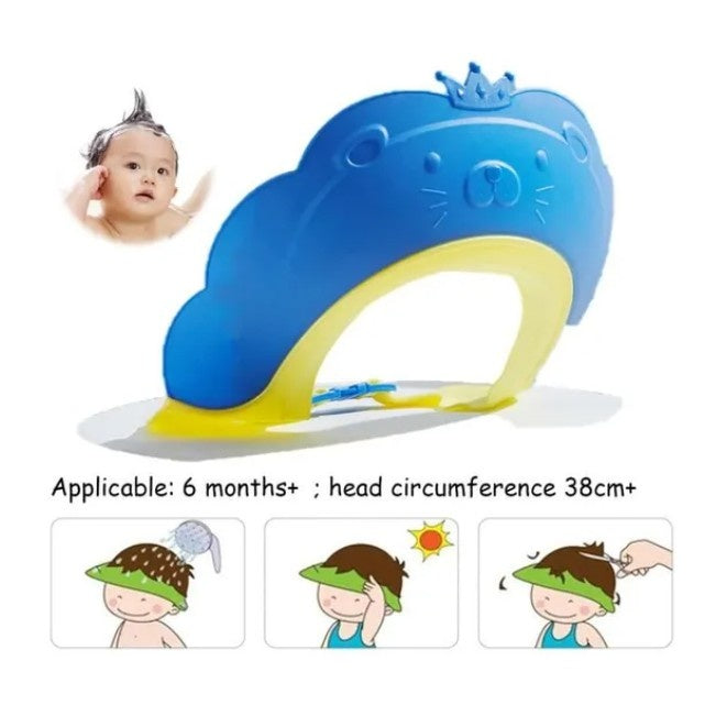 Viziera de Protectie Baie Pentru Copii, Model Coronita Leu, Albastru