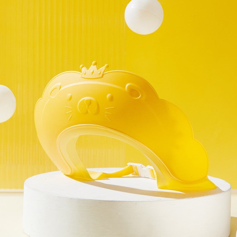 Viziera de Protectie Baie Pentru Copii, Model Coronita Leu, Galben