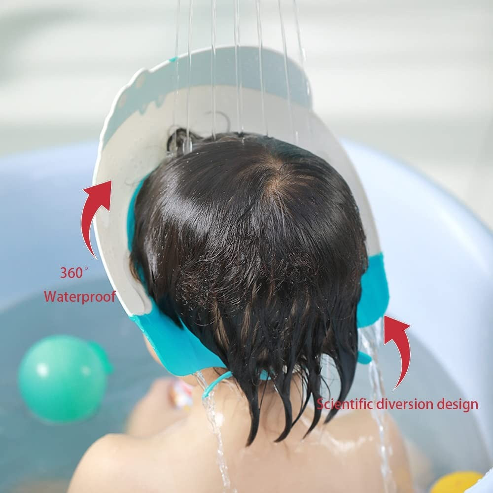 Viziera de Protectie Baie Pentru Copii, Model Hipopotam, Albastru