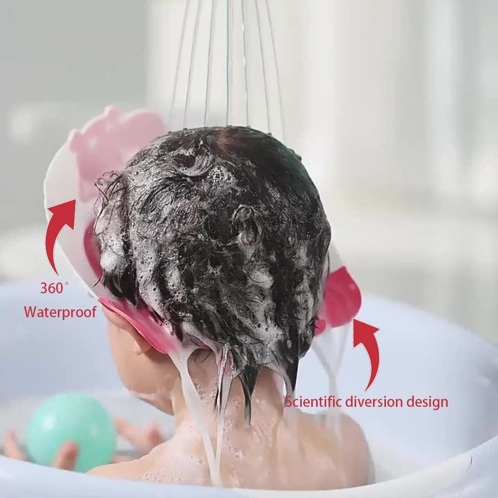 Viziera de Protectie Baie Pentru Copii, Model Hipopotam, Rosu