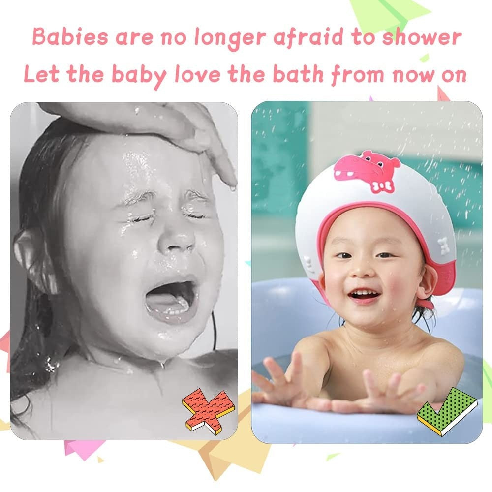 Viziera de Protectie Baie Pentru Copii, Model Hipopotam, Rosu