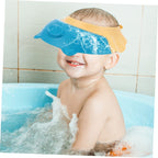 Viziera de Protectie Baie Pentru Copii, Model Purcelus, Dimensiune ajustabila, Durabil, Usor de curatat, Impotriva Samponului, pentru Ochi si Urechi, TPE+PP, 23x23 cm, Albastru