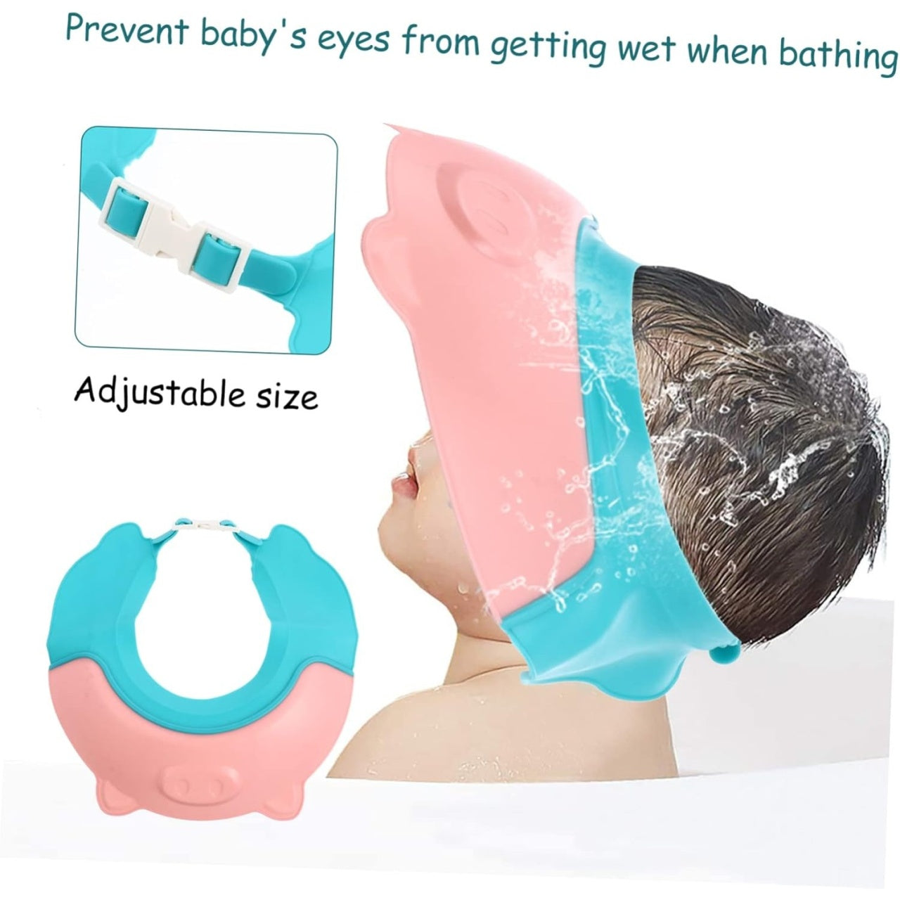 Viziera de Protectie Baie Pentru Copii, Model Purcelus, Roz