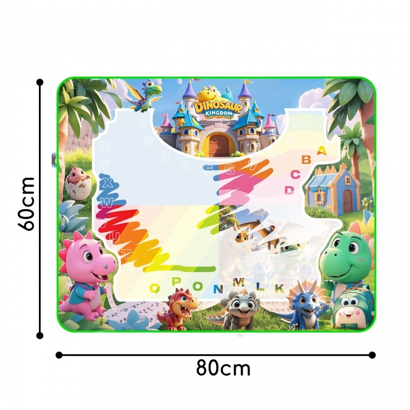WOOPIE Covoras De Pictat Cu Apa Pentru Copii Cu Dinozauri + Accesorii